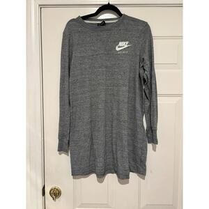 Men's sz M Nike activewear grey long sleeve tee shirt #882 SMALL HOLE IN BACK!!!